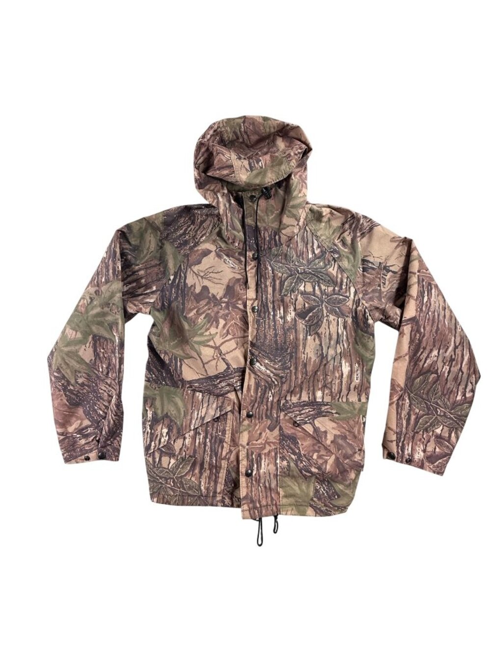 Vintage 10X Jacket Mens Medium Realtree Camo Gore-Tex Hooded Hunting Rain Coat